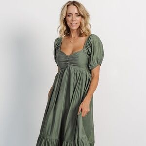 Baltic Born Annalisa Midi Dress | Olive Size SS
